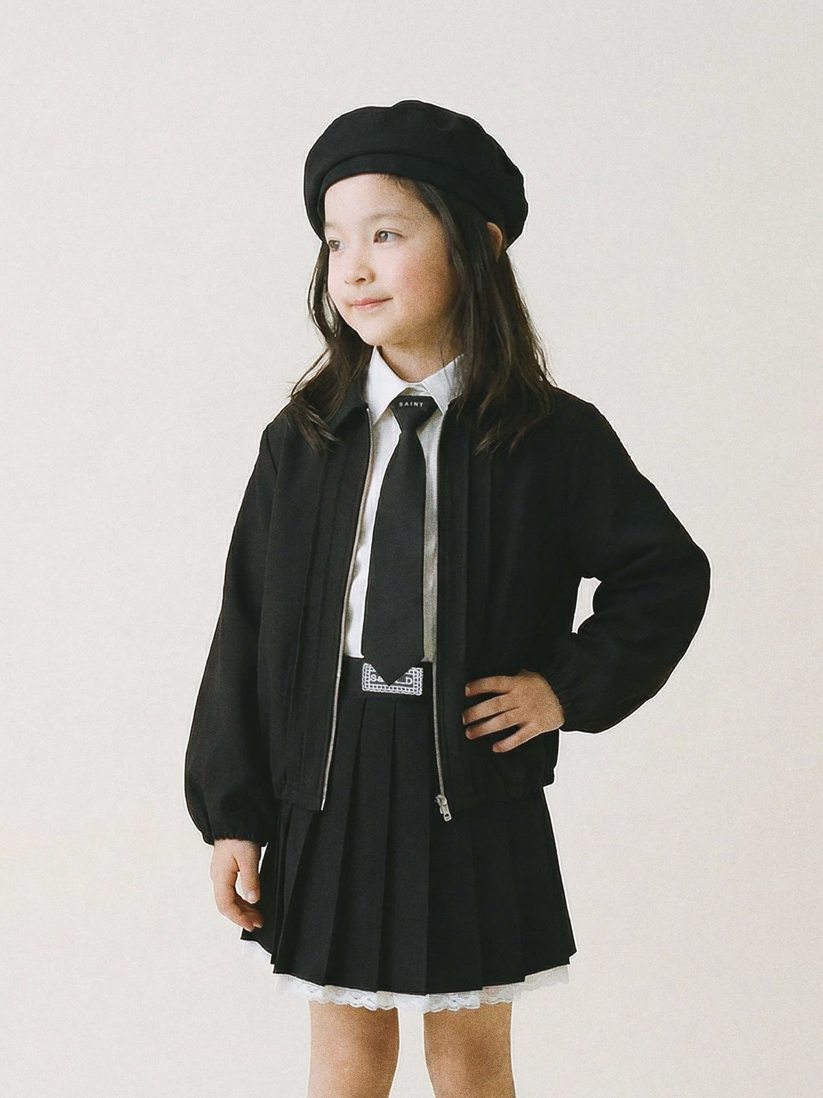 Pin-tuck Blouson